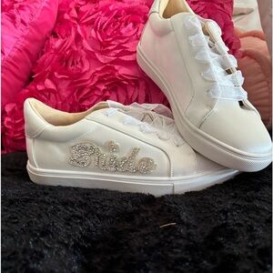 Betsey Johnson Jeweled Bridal Sneakers